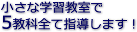 ５教科すべて教えます